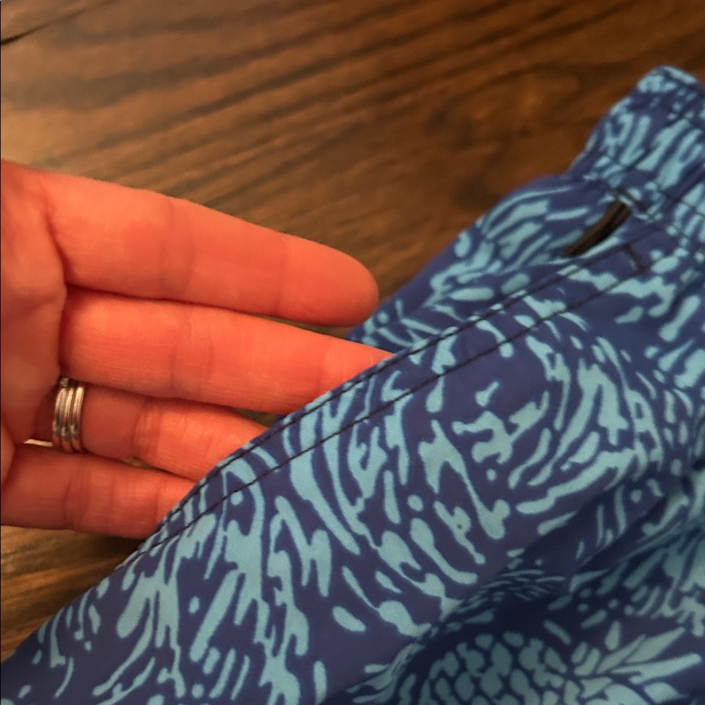 Speedo Men's Blue Pattern Swim Trunks-NWT - Picture 5 of 9